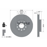 Textar 92120805 Internally Vented Brake Rotor 1K0 615 301T Fits Audi Seat VW VAG