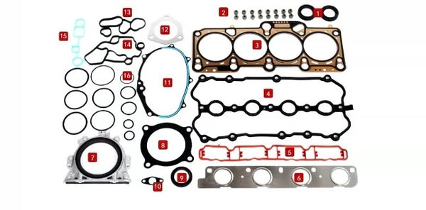 Corteco Engine Gasket Oil Seals Kit for VW GLI GTI R Passat AUDI A3 A4 2.0 TFSI BPY BPG BWA