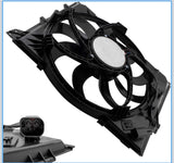 Radiator Cooling Fan Assembly for BMW 2008-13 128i Convertible/2006 325i/2007-13 328i/2006 330i/E87 E90 L6 3.0L N52N Engine 17427562080 BM3117101