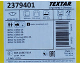 Textar Front Brake Pad Set - E90, E91, E92, Z4