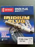 TOYOTA PRIUS PLUG IN IRIDIUM SPARK PLUGS TT DENSO FC16HR-CY9 90919-01298