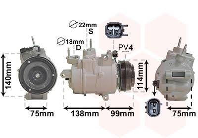 Air conditioning compressor for Ford Mondeo Fusion FOR Lincoln MKZ DG9H19D629CC DG9H19D629CD 447280-6923 BH-FD260