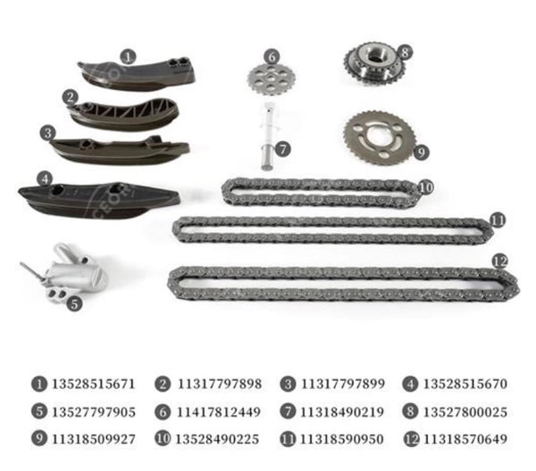 N57 Engine Timing Chain Tensioner Kit for BMW X6 X5 X4 X3 7 5 4 3 Series 330d 325d 430d 530d 525d 730d 30d 2993cc 3.0L 10-