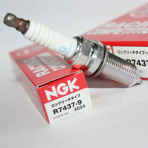 7436 NGK Racing Spark Plug R7437-9 (4654) for VW Golf R MK7, Audi 8V/8V.2 S ...