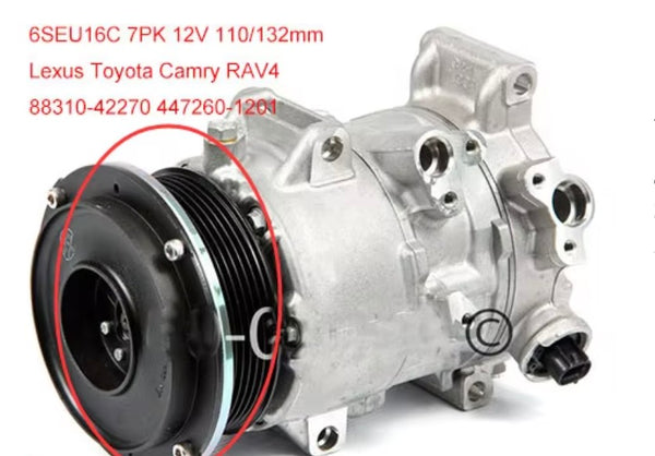 6SEU16C AC Compressor Clutch Kit For Toyota 110MM 88310-2F030;88310-42270;88310-42270, 88320-07110