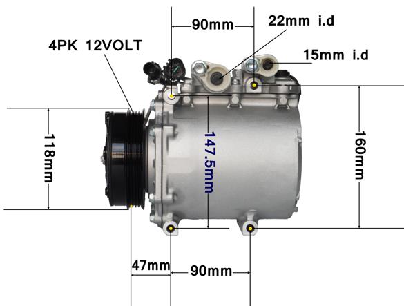 For MSC130CV Car AC Compressor Mitsubishi Starwagon Delica Express WA Starwagon L400 1994-2003 AKC200A601D